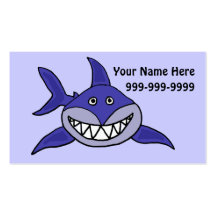 Carte de visite drôle de requin de CB