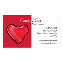 Carte de visite du coeur 1 de sucrerie