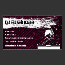 Carte de visite du DJ [femelle] - personnalisable cartes de visite