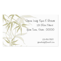 Carte de visite en bambou