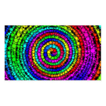 Carte de visite en spirale d'arc-en-ciel