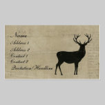 Carte de visite/étiquettes de silhouette de mâle n cartes de visite