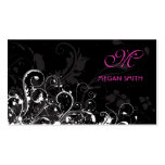 Carte de visite grunge floral de monogramme