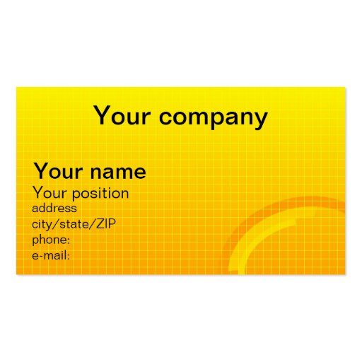 Carte de visite jaune