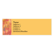Carte de visite maigre orange