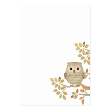 Carte de visite musical de hibou d'arbre