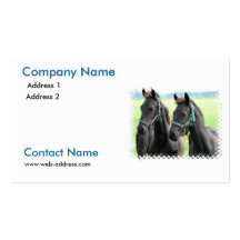 Carte de visite noir de cheval