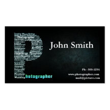 Carte de visite noir de photographe