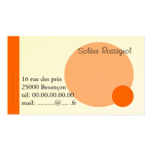 Carte de visite orange
