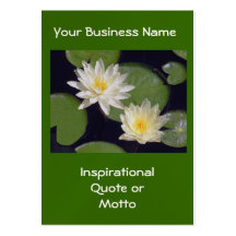 Carte de visite personnalisable, fleurs de Lotus b