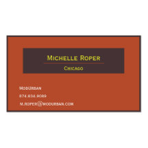 Carte de visite professionnel d'orange et de Brown