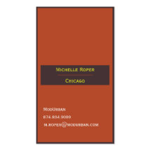 Carte de visite professionnel d'orange et de Brown