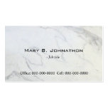 Carte de visite professionnelle de visite de marbr