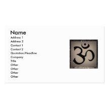 Carte de visite professionnelle de visite d'ohm