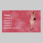 Carte de visite rose grunge/étiquettes de zèbre cartes de visite
