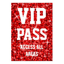 Carte de visite rouge de "PASSAGE de VIP" de tape-