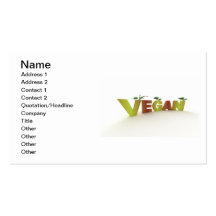 Carte de visite végétalien