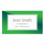 Carte de visite vert abstrait de coiffeur