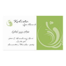 Carte de visite vert de retraite de station therma