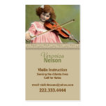 Carte de visite vintage de professeur de violon d'
