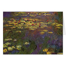 Carte de voeux 1920 de nénuphars de MONET