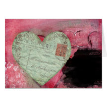 carte de voeux abstraite de coeur