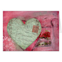 carte de voeux abstraite de coeur