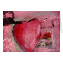 carte de voeux abstraite de coeur