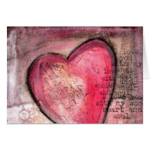 carte de voeux abstraite de coeur