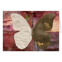 carte de voeux abstraite de papillon
