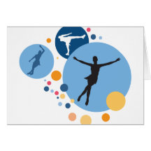 Carte de voeux - cercles de patin de glace