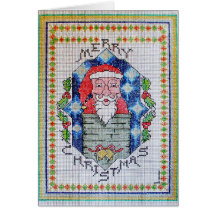 Carte de voeux croisée de regard de point de Noël