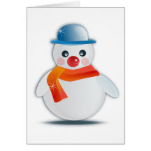 Carte de voeux de bonhomme de neige