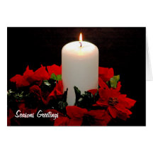 Carte de voeux de bougie de Chrismas