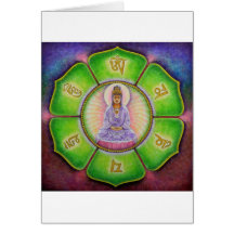 Carte de voeux de bourdonnement de Kuan Yin "OM Ma