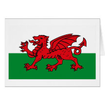 Carte de voeux de drapeau du Pays de Galles