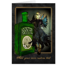 Carte de voeux de féerie d'absinthe