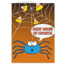 Carte de voeux de Halloween d'araignée