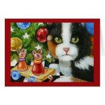Carte de voeux de jouet de chat de Noël