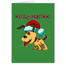 Carte de voeux de Joyeux Noël de chien