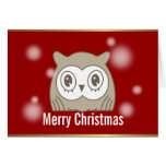 Carte de voeux de Joyeux Noël de HIBOU de huée