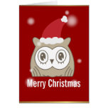 Carte de voeux de Joyeux Noël de HIBOU de Red Hat