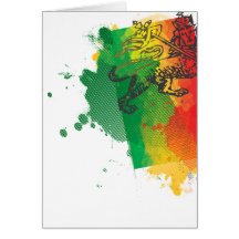 Carte de voeux de lion de la Jamaïque Zion