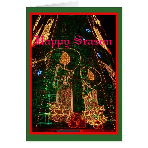 Carte de voeux de lumières de Noël