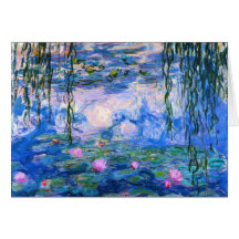 Carte de voeux de nénuphars de Monet