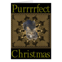 Carte de voeux de Noël de chat