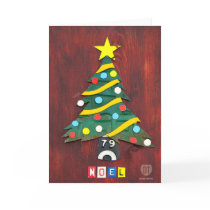 Carte de voeux de Noël de NOEL d'art de plaque min