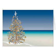 Carte de voeux de Noël de plage