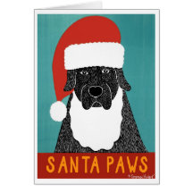 Carte de voeux de pattes de Père Noël