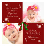 Carte de voeux de photo de Noël deux Invitations Personnalisées